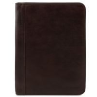 Tuscany Leather Lucio Exclusive Leather Document Case With Ring Binder Dark Brown