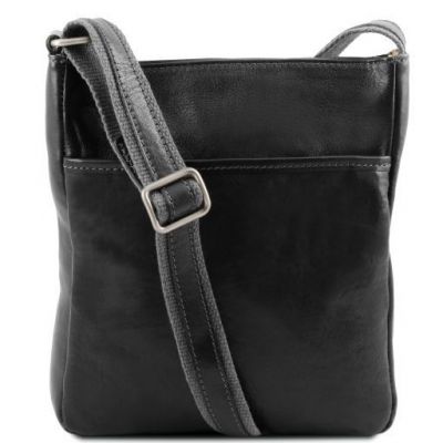 Tuscany Leather Jason Leather Crossbody Bag Black #1