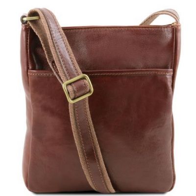Tuscany Leather Jason Leather Crossbody Bag Brown #1