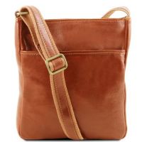 Tuscany Leather Jason Leather Crossbody Bag Honey