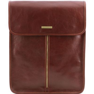 Tuscany Leather Exclusive Leather Shirt Case Brown