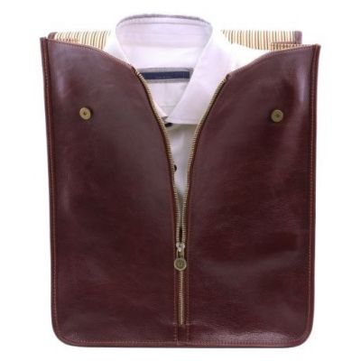 Tuscany Leather Exclusive Leather Shirt Case Brown #6