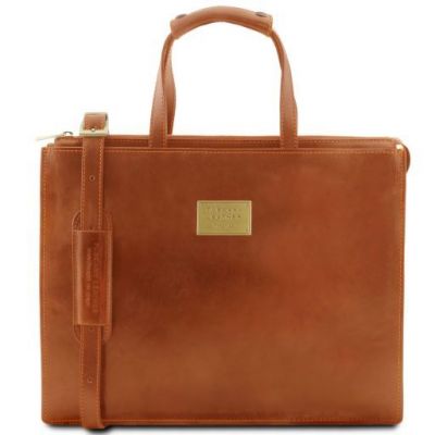 Tuscany Leather Palermo  Briefcase 3 Compartments For Women Honey #1