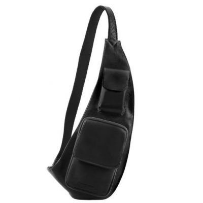 Tuscany Leather Leather Crossover Bag Black