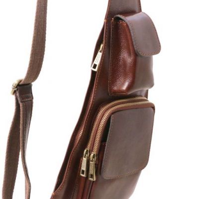 Tuscany Leather Leather Crossover Bag Brown #4
