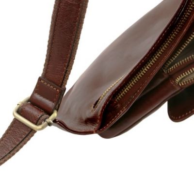 Tuscany Leather Leather Crossover Bag Brown #8