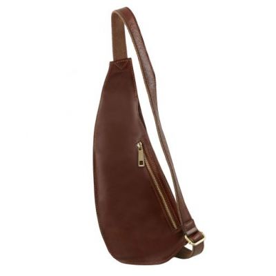 Tuscany Leather Leather Crossover Bag Dark Brown #3