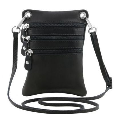 Tuscany Leather Soft Leather Mini Cross Bag Black #1