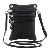 Tuscany Leather Soft Leather Mini Cross Bag Black