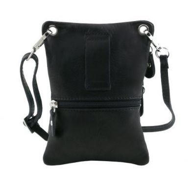 Tuscany Leather Soft Leather Mini Cross Bag Black #3