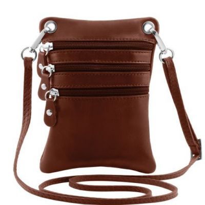 Tuscany Leather Soft Leather Mini Cross Bag Brown #1
