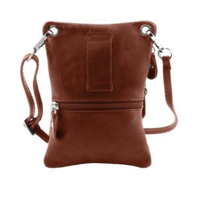 Tuscany Leather Soft Leather Mini Cross Bag Brown #3