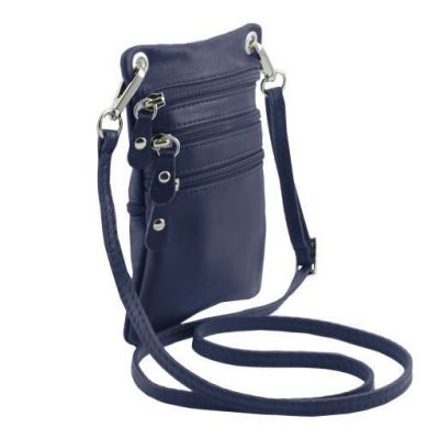 Tuscany Leather Soft Leather Mini Cross Bag Dark Blue #2