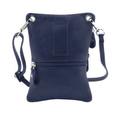 Tuscany Leather Soft Leather Mini Cross Bag Dark Blue #3