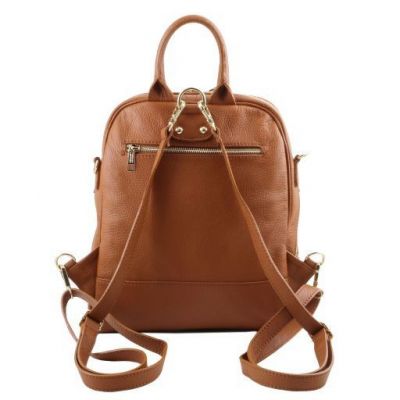 Tuscany Leather TL Bag Soft Leather Backpack For Women Cognac #3