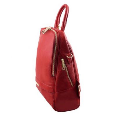 Tuscany Leather TL Bag Soft Leather Backpack For Women Lipstick Red #2