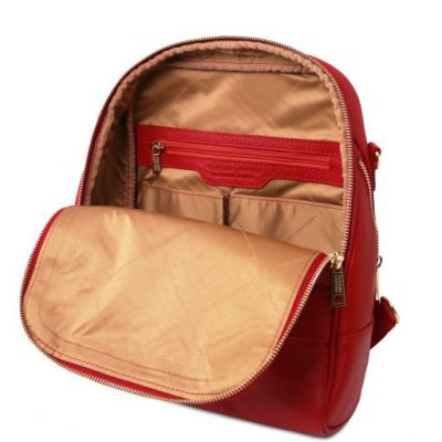 Tuscany Leather TL Bag Soft Leather Backpack For Women Lipstick Red #4