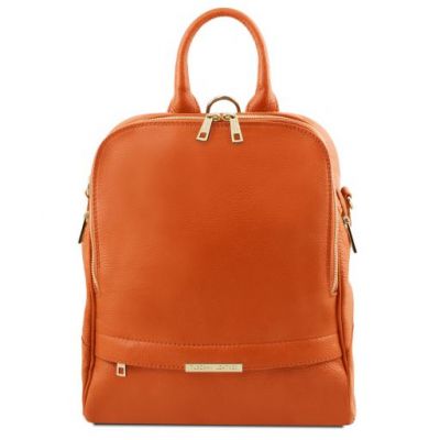 Tuscany Leather TL Bag Soft Leather Backpack For Women Orange #1