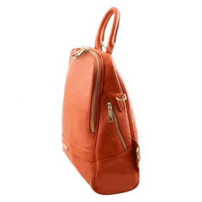 Tuscany Leather TL Bag Soft Leather Backpack For Women Orange #2
