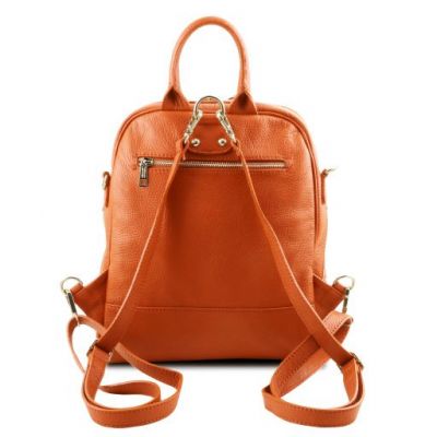Tuscany Leather TL Bag Soft Leather Backpack For Women Orange #3