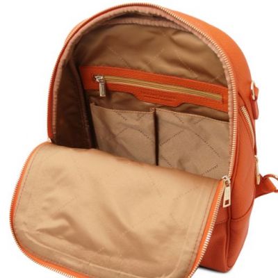 Tuscany Leather TL Bag Soft Leather Backpack For Women Orange #4