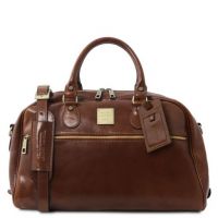 Tuscany Leather Voyager Travel Leather Bag Small Size Brown