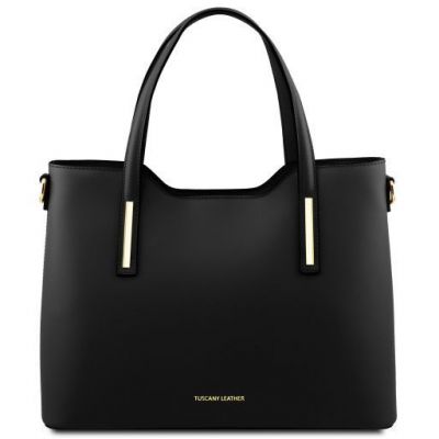 Tuscany Leather Olimpia Leather Tote Black