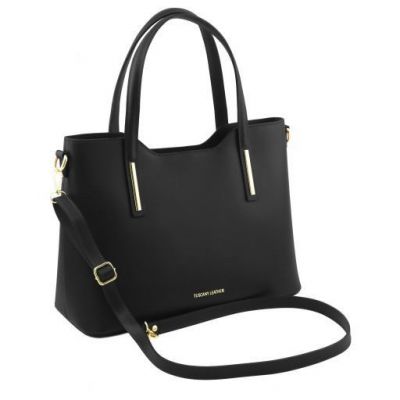 Tuscany Leather Olimpia Leather Tote Black #2