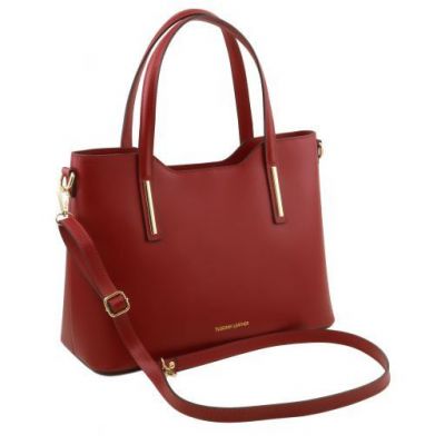 Tuscany Leather Olimpia Leather Tote Red #2