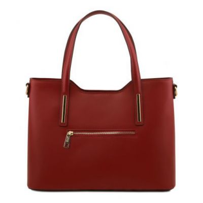 Tuscany Leather Olimpia Leather Tote Red #3