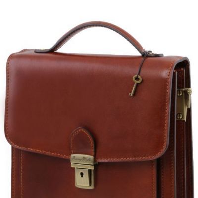 Tuscany Leather David Leather Crossbody Bag Large Size Dark Brown #3