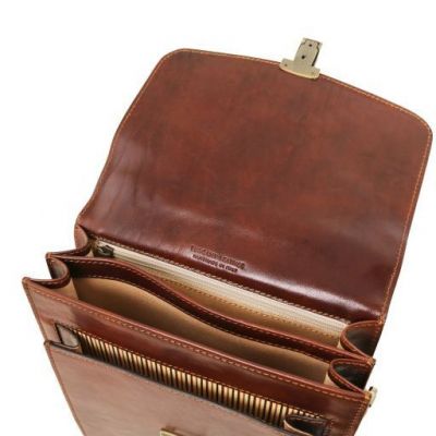 Tuscany Leather David Leather Crossbody Bag Large Size Dark Brown #5