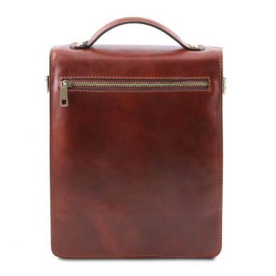 Tuscany Leather David Leather Crossbody Bag Large Size Dark Brown #7