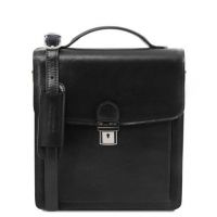 Tuscany Leather David Leather Crossbody Bag Small Size Black