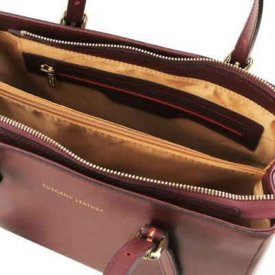 Tuscany Leather Aura Leather Handbag Bordeaux #6