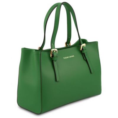 Tuscany Leather Aura Leather Handbag Green #2