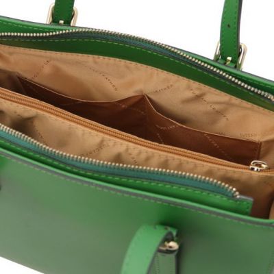 Tuscany Leather Aura Leather Handbag Green #5