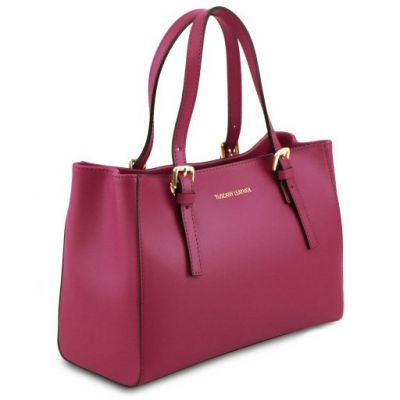 Tuscany Leather Aura Leather Handbag Pink #2