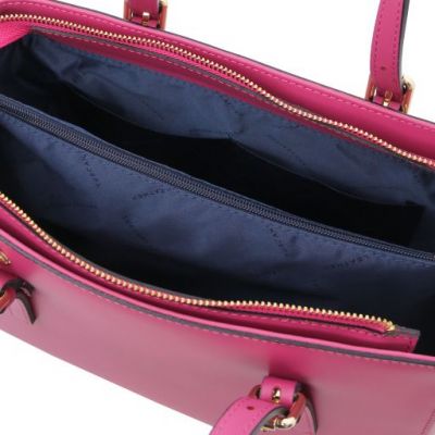 Tuscany Leather Aura Leather Handbag Pink #5