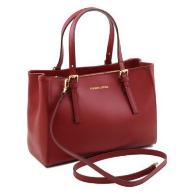 Tuscany Leather Aura Leather Handbag Pink #6
