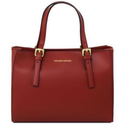 Tuscany Leather Aura Leather Handbag Red #1