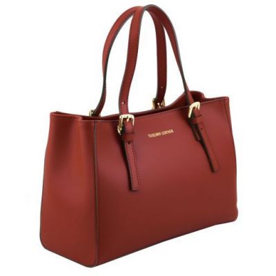 Tuscany Leather Aura Leather Handbag Red #2