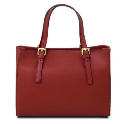 Tuscany Leather Aura Leather Handbag Red #3