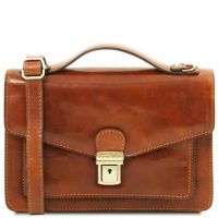 Tuscany Leather Eric Leather Crossbody Bag Honey