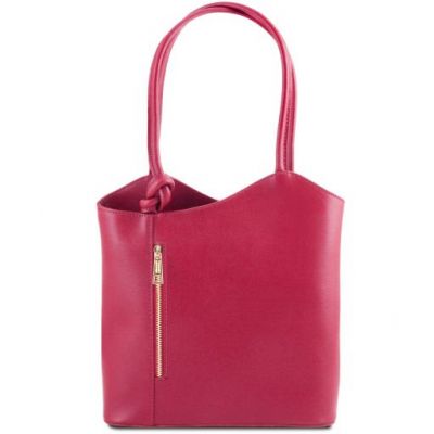 Tuscany Leather Patty Saffiano Leather Convertible Bag Pink