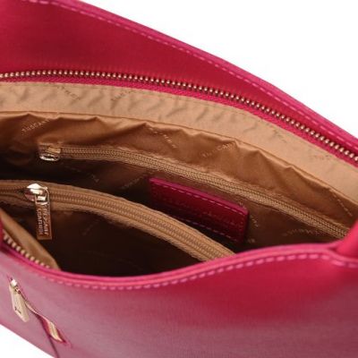 Tuscany Leather Patty Saffiano Leather Convertible Bag Pink #5