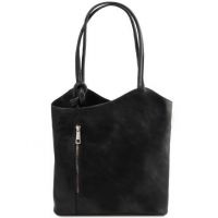 Tuscany Leather Patty Leather Convertible Bag Black