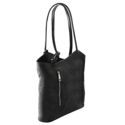 Tuscany Leather Patty Leather Convertible Bag Black #2