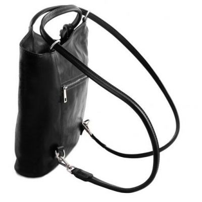 Tuscany Leather Patty Leather Convertible Bag Black #4