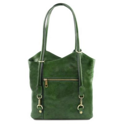 Tuscany Leather Patty Leather Convertible Bag Green #3